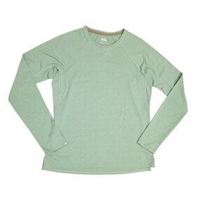 REI Women's Swiftland Long-Sleeve Running T-Shirt, Heather Sage Green, Small